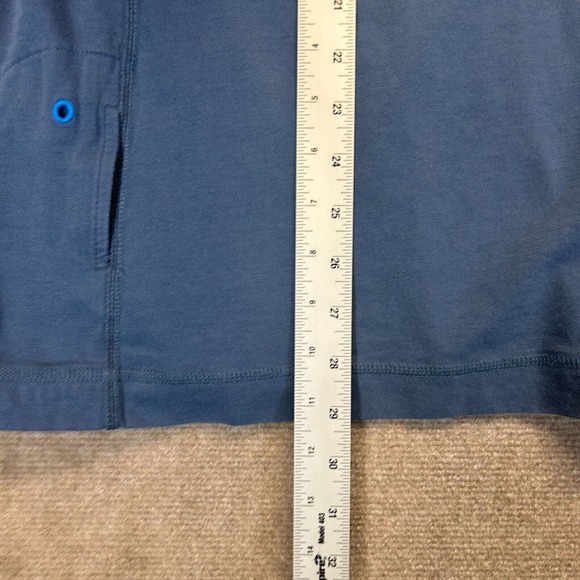 Eddie Bauer Travex 1/4 Zip Pullover Men's XL Active Fit Blue Mock Stretch Cotton - Picture 8 of 12